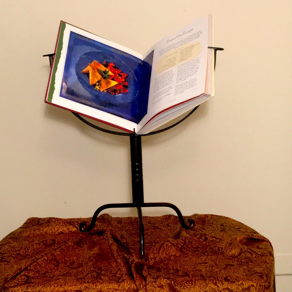 Stylish wrought iron cookbook holder